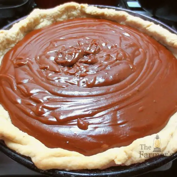 homemade from scratch old fashioned chocolate pie 